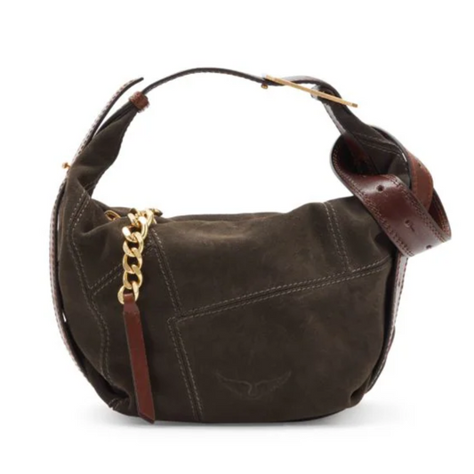 Zadig & Voltaire Le Cecilia Suede Patch Small Hobo Bag