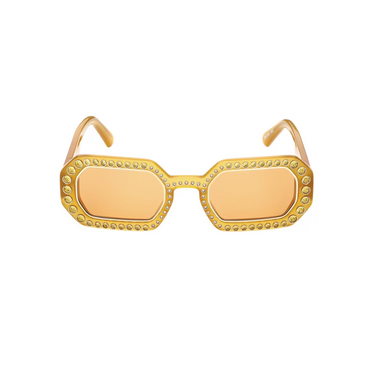 Swarovski Octagon Sunglasses in Orange