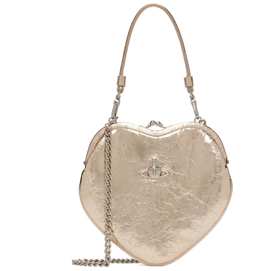 VIVIENNE WESTWOOD Gold Belle Heart Frame Bag