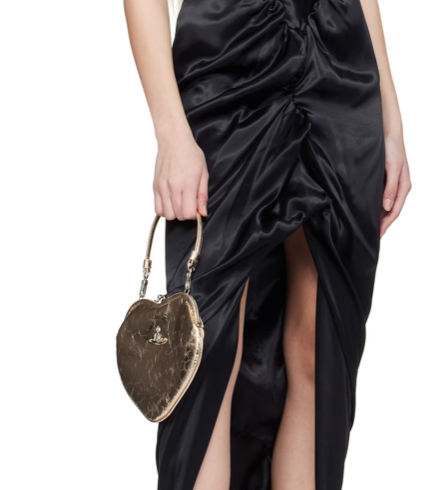 VIVIENNE WESTWOOD Gold Belle Heart Frame Bag