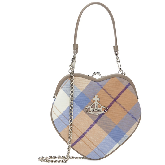 VIVIENNE WESTWOOD Beige & Blue Belle Heart Frame Bag