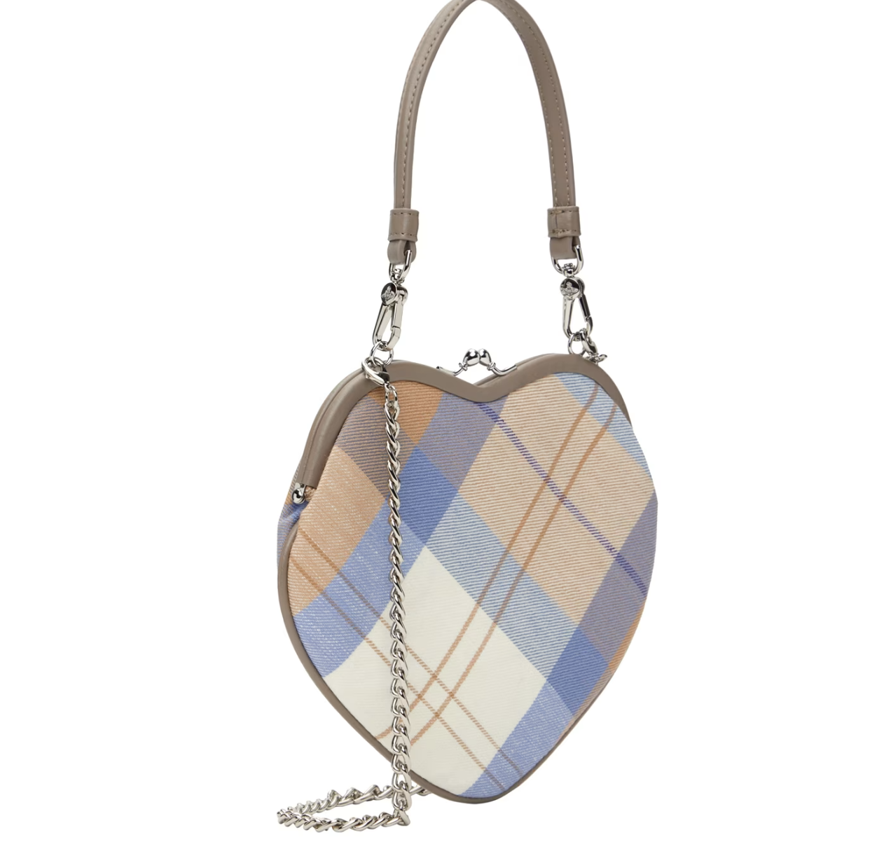 VIVIENNE WESTWOOD Beige & Blue Belle Heart Frame Bag