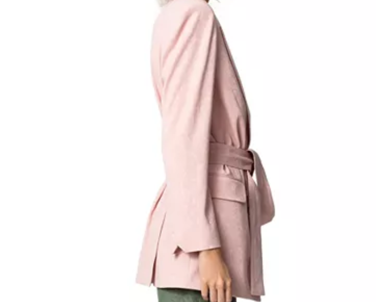 ZADIG & VOLTAIRE Vita Jacquard Belted Blazer In Pink