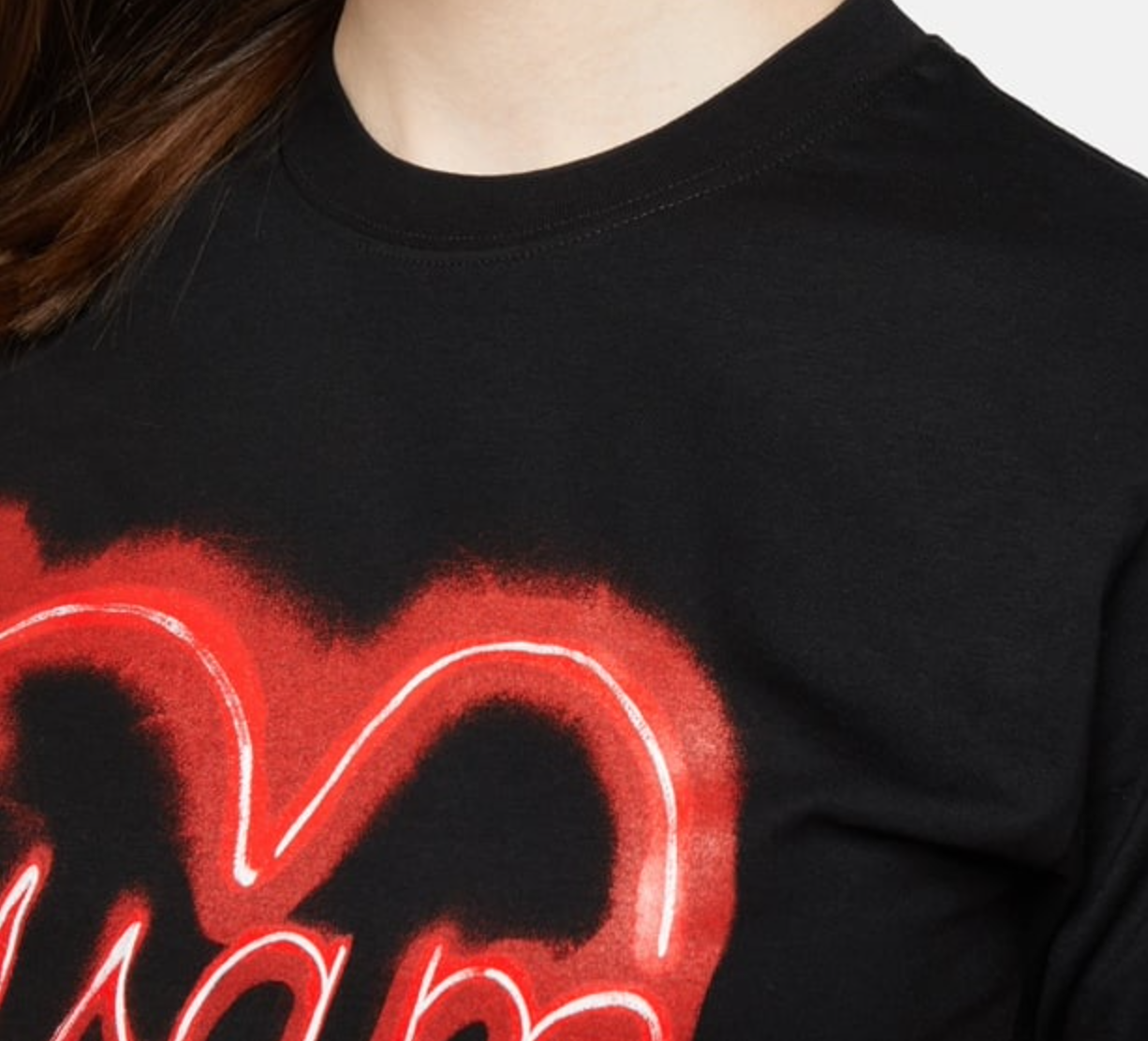 MSGM Neon Heart T-Shirt
