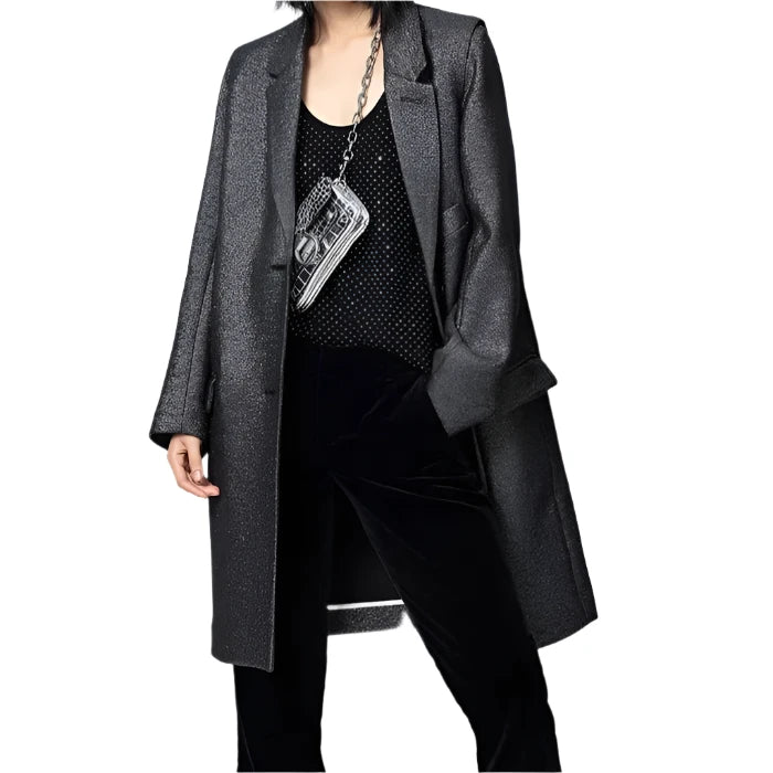 Zadig & Voltaire Marla lurex coat