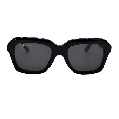 Balenciaga square logo black sunglasses